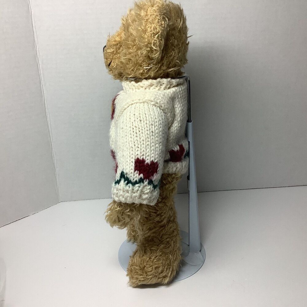 Ty Attic Treasures Collection 1998 "Heartly" With Sweater & Tag 12" Bear - Picture 5 of 7